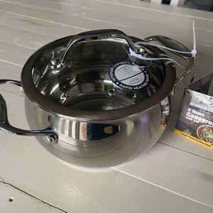 NWT David Burke 2 Quart Stainless Steel Casserole With Lid Splendor Series 500F
